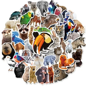 10/25/50pcs Tropicale Junglă Autocolante Animale pentru Copii Baieti Copii mici Decalcomanii de Perete Zoo Laptop Sticla de Apa Scrapbooking Depozitare