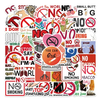 10/30/50pcs Fumatul interzis Zilei Mondiale Fără Tutun, Desene animate Graffiti Autocolante de Avertizare Laptop Diy Telefon rezistent la apa Decal Autocolante Bomba