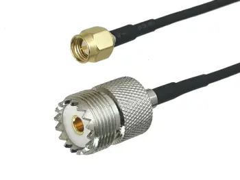 1buc RG174 SMA Plug de sex Masculin să UHF SO239 de sex Feminin mufa Conector Coaxial RF Jumper Cablu Coadă 4inch~10M