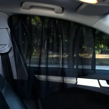 2 buc Auto Interior Partea de Geamul Mașinii Parasolar Cortina Universal Pânză de Plasă de Protecție UV Cu ventuze Respirabil 50*75 cm