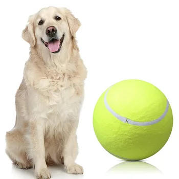 24CM Uriașă Minge de Tenis Pentru Câine Jucărie de Câine de Companie Jucarii Interactive Mare Gonflabil Minge de Tenis Consumabile pentru animale de Companie în aer liber Cricket Câine de Jucărie