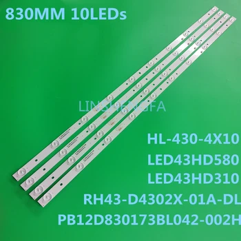 4BUC/LOT de Fundal benzi 10lamp Pentru 43inch LED43HD580 RH43-D4302X-01A-DL HL-430-4X10 LED43HD310 PB12D830173BL042-002H D44302X