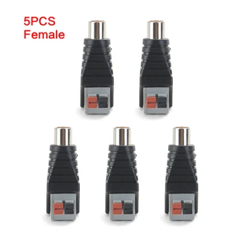 5PCS Nou Difuzor Cablu Jack RCA Apăsați Plug de sex Masculin Adaptor Conector TV LED AUG_21 en-Gros&DropShip