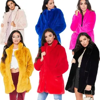 American European noua moda femei elegante mult timp liber lână moale din păr de iepure faux blana haina 3XL,4XL alb,roz,galben,negru,rosu