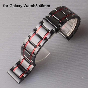 Ceramica Banda pentru Galaxy Watch 3 45mm/ Ceas 46mm/ de Viteze S3/ Huawei Watch GT2 Pro/ GT 2e/GT 46mm/GT2 46mm/Ticwatch Pro 3 Watchband