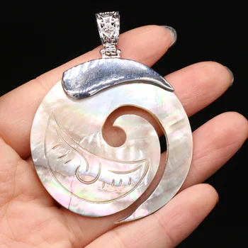 Coajă naturale Pandantiv de forma Rotunda Mama de Perla farmecul Rafinat Pentru a face bijuterii DIY Colier cercei accesorii