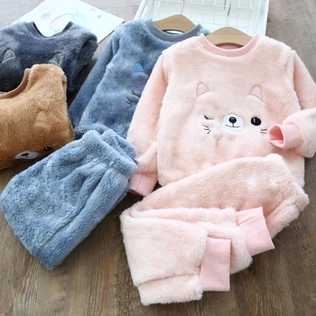 Copii, Haine Noi De Toamna Iarna Pentru Copii Pijamale Pentru Fete Îngroșarea Pijamale Cald Băieți Costume De Dormit Moda Trening Imbracaminte