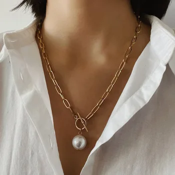 Designer originale piața de mătase lanț colier stil boem 2021 moda geometrice perla pandantiv bijuterii