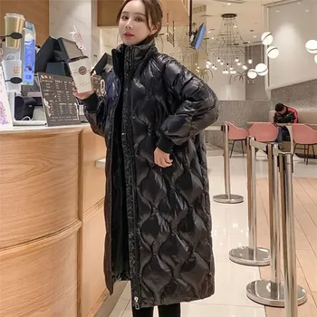 Femei elegante lui X-Iarnă lungă în Jos Jacheta Doamnelor Moda Cald Sacou Strat de sex Feminin 2021 Noi XS-XL