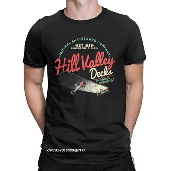 Hill Valley Skateboard Barbati Tricou Înapoi În Viitor BTTF Teuri Harajuku Echipajul Gât Tricou Bumbac Estetice Camisas Haine