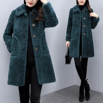 Iarna Miel Sacou de catifea Îmbrăcăminte pentru Femei Toamna Iarna 2022 coreean Slim Haină de Lână Femei Vrac Cald Îngroșa Mult Hanorac Uza