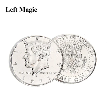 Jumătate De Dolar Monede De Argint De Aur Trucuri Magice Cu Monede Pusti De Aproape De Strada Truc Prop Jucărie Care Apar/Dispar Iluzie Musca
