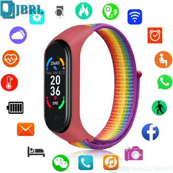 M6 Ceas Inteligent Bărbați Femei Smartwatch Sport Fitness Ceas Auzi Rate Monitor Pentru Android iOS Ceas Inteligent Nailon Band Smart-Watch