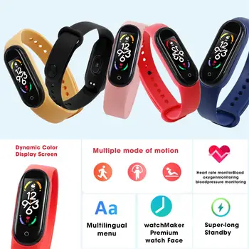 M7 Ceas Inteligent Heart Rate Monitor de Presiune sanguina Impermeabil Ceasuri Sport Compatibil Pentru Android Ios (magnetic Model)