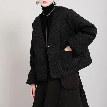 Moda coreeană Hip Hop Vânt Cald Haină Neagră Femei Sacou din Bumbac Negru în aer Liber Sport 2020 Nou jachete Femei Vesta Doresc