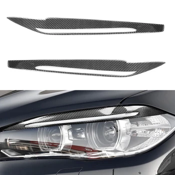 Pentru BMW F15 F16 X5 X6 2014-2018 de Fibră de Carbon, Faruri Sprâncene, Pleoape Capacul Ornamental Autocolant Auto Accesorii Coafura