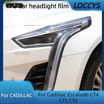 Pentru Cadillac Escalade CT4 CT5 CT6 Farurilor Auto de Protecție de Film Tentă de Fum Negru Transparent TPU Lumină Față Autocolant Accesorii