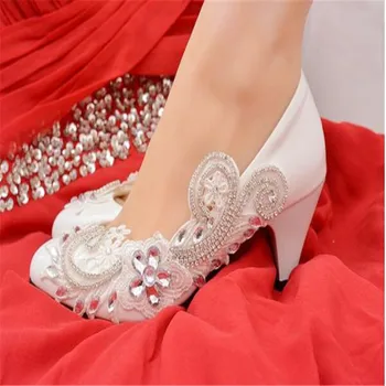 Sexy cu toc înalt pantofi de partid elegante stras subliniat cristal pantofi de nunta de petrecere, pantofi