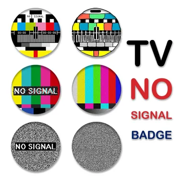 TV Nu are Semnal Insigna de Culoare Curcubeu Brosa Pin Personalizat Icon Personalizat Pentru Îmbrăcăminte Rucsac-Sac de Cadouri Decor