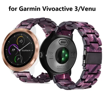 Trupa ceas pentru Garmin Vivoactive 3/ 3 Muzica 20mm Eliberare Rapidă Rășină Ușor Bratara Curea pentru Garmin Venu Mp/ Luxe Violet
