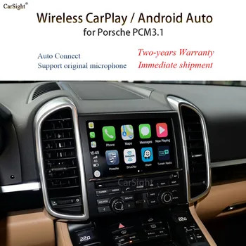 Wireless Apple CarPlay pentru Porsche PCM 3.1 Cayenne, Panamera Cayman, 911 978 Macan Masina Juca Android Auto