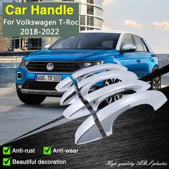 pentru Volkswagen VW T-Roc T Roc A11 AC7 2018 2019 2020 2021 2022 Chrome Mânerul Ușii de Acoperire Accesorii Auto Autocolante Film Protector