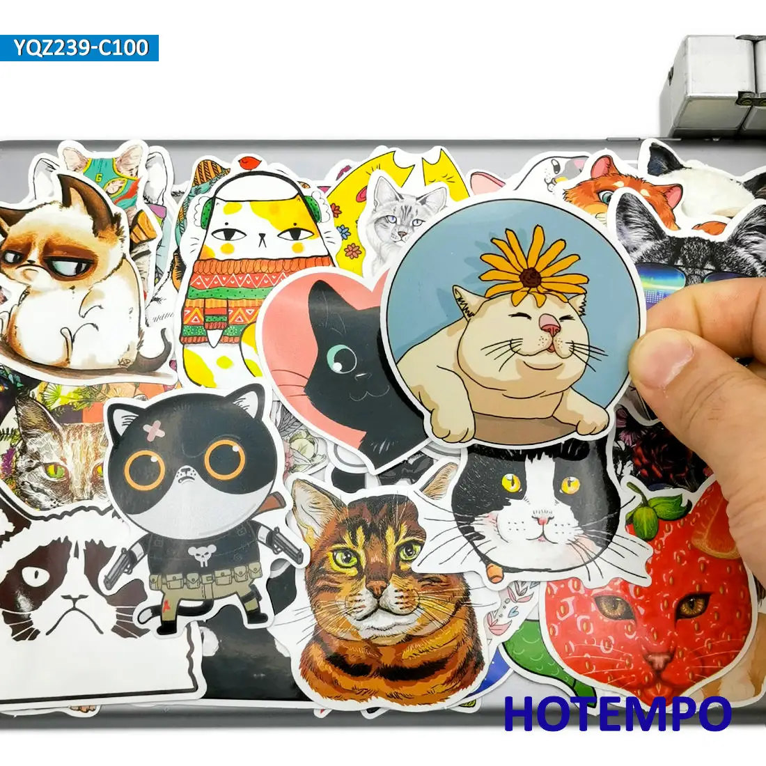 50/100buc Pisica Drăguț Amuzant Desene animate de animale de Companie Autocolant Impermeabil pentru Copii Jucării Album de Telefon Laptop Chitara Skateboard, Biciclete Autocolante Auto Imagine 1