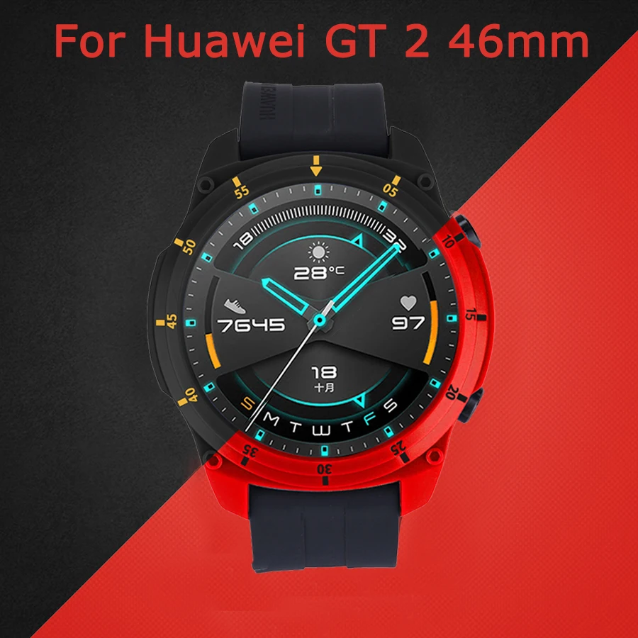 Ceas de Caz pentru Huawei Watch GT 2 46mm Moale TPU Protecție Ceas Capacul Protector Cadru pentru Huawei GT 2 46mm Bara de protecție Caz Accesoriu Imagine 0