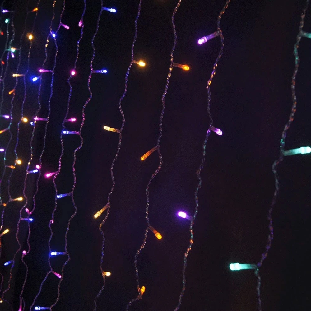 Crăciun Ghirlanda LED-uri Cortina Sloi de gheață Șir Lumina 220V 4.5 m 100Leds Interior Picătură a CONDUS Partidul Grădină Scenă în aer liber Decorative de Lumină Imagine 3