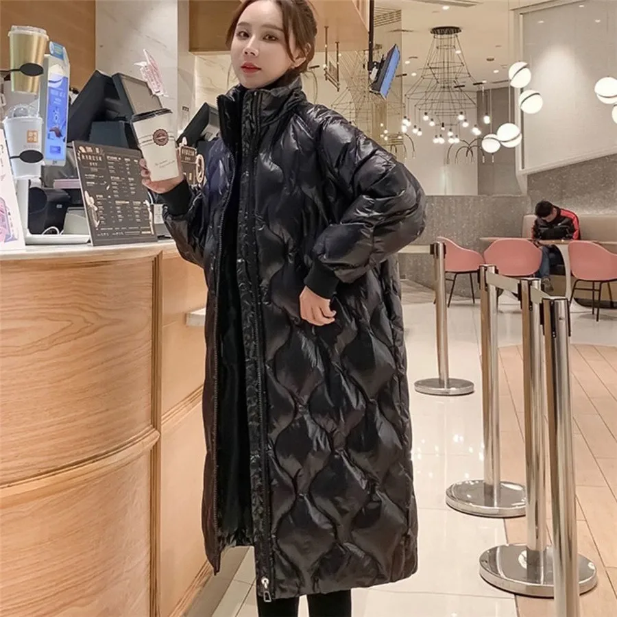 Femei elegante lui X-Iarnă lungă în Jos Jacheta Doamnelor Moda Cald Sacou Strat de sex Feminin 2021 Noi XS-XL Imagine 0