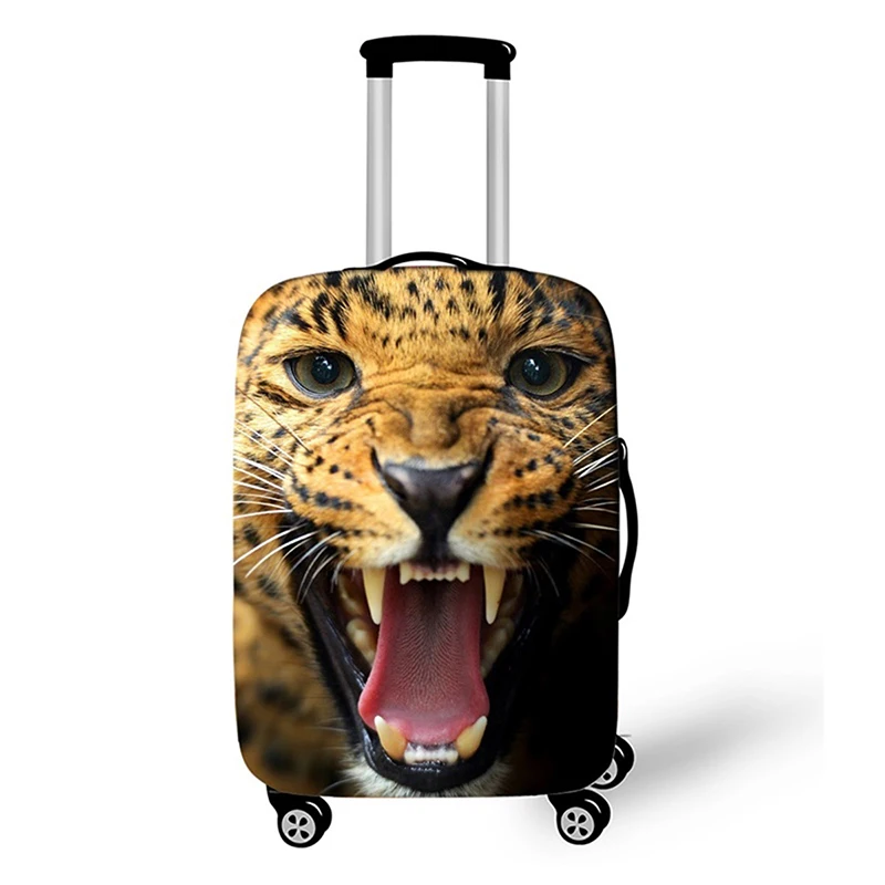 Imprimare 3D Drăguț Tigru Cerb portbagajului pentru a Călători Anti-praf Valiza de Călătorie Acoperă Elastic Cărucior Caz Capacul de Protecție Imagine 1
