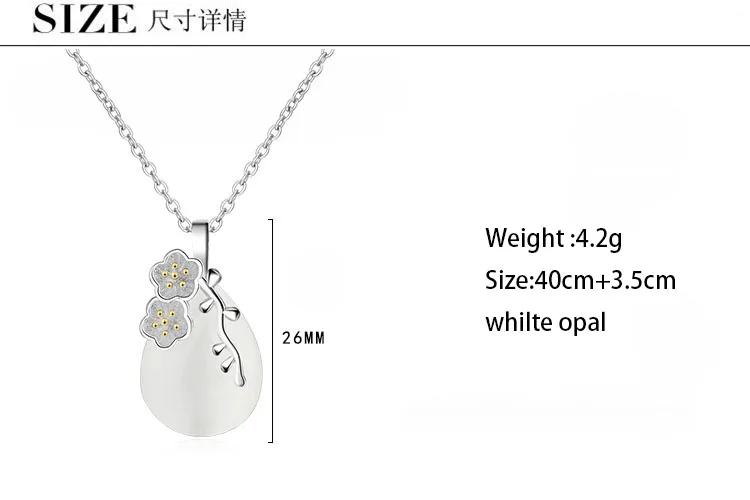 Picătură De Apă Opal Cristal Pandantiv Floare De Culoare De Argint Colier Pentru Femei De Moda De Sex Feminin Bijuterii 2020 Lanț Accesorii Imagine 1