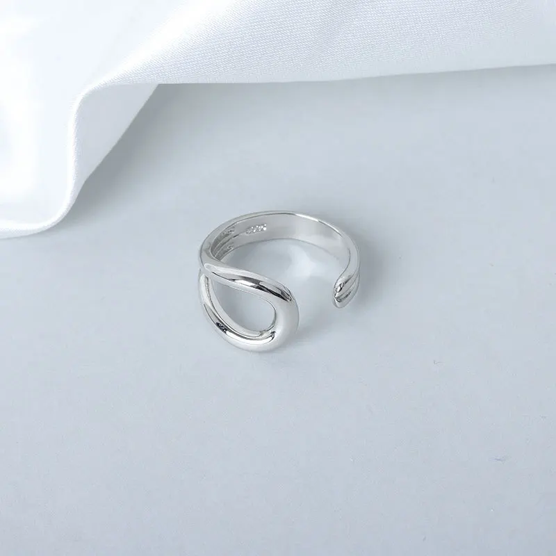 QMCOCO Geometrice Argint Culoare Inel de Femei de Moda de Personalitate URI Hip-Hop Simplu Degetul Arătător Ring Femei Bijuterii Accesorii Imagine 4