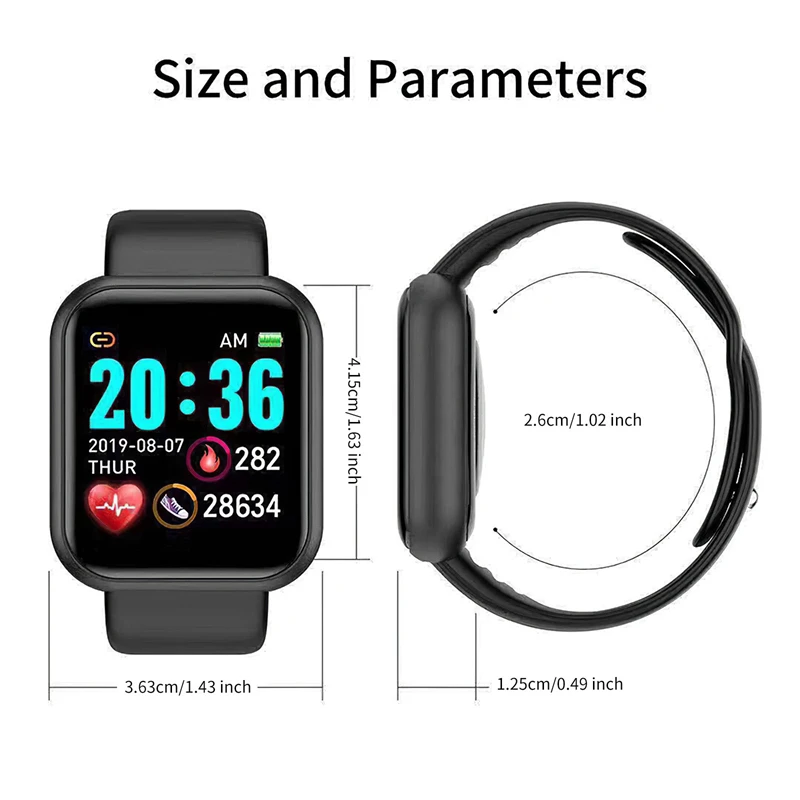Silicon Copii Bluetooth Ceas Inteligent Fitness Tracker Sport Bratara Heart Rate Monitor Tensiunii Arteriale Bratara Pentru Android Ios Imagine 5