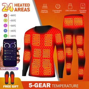 Încălzit Lenjerie de corp pentru Bărbați Lenjerie Încălzită Sacou Motocicleta USB Electrice Incalzite Imbracaminte Femei Lenjerie de corp Termică Cad Pantalonii de Iarnă